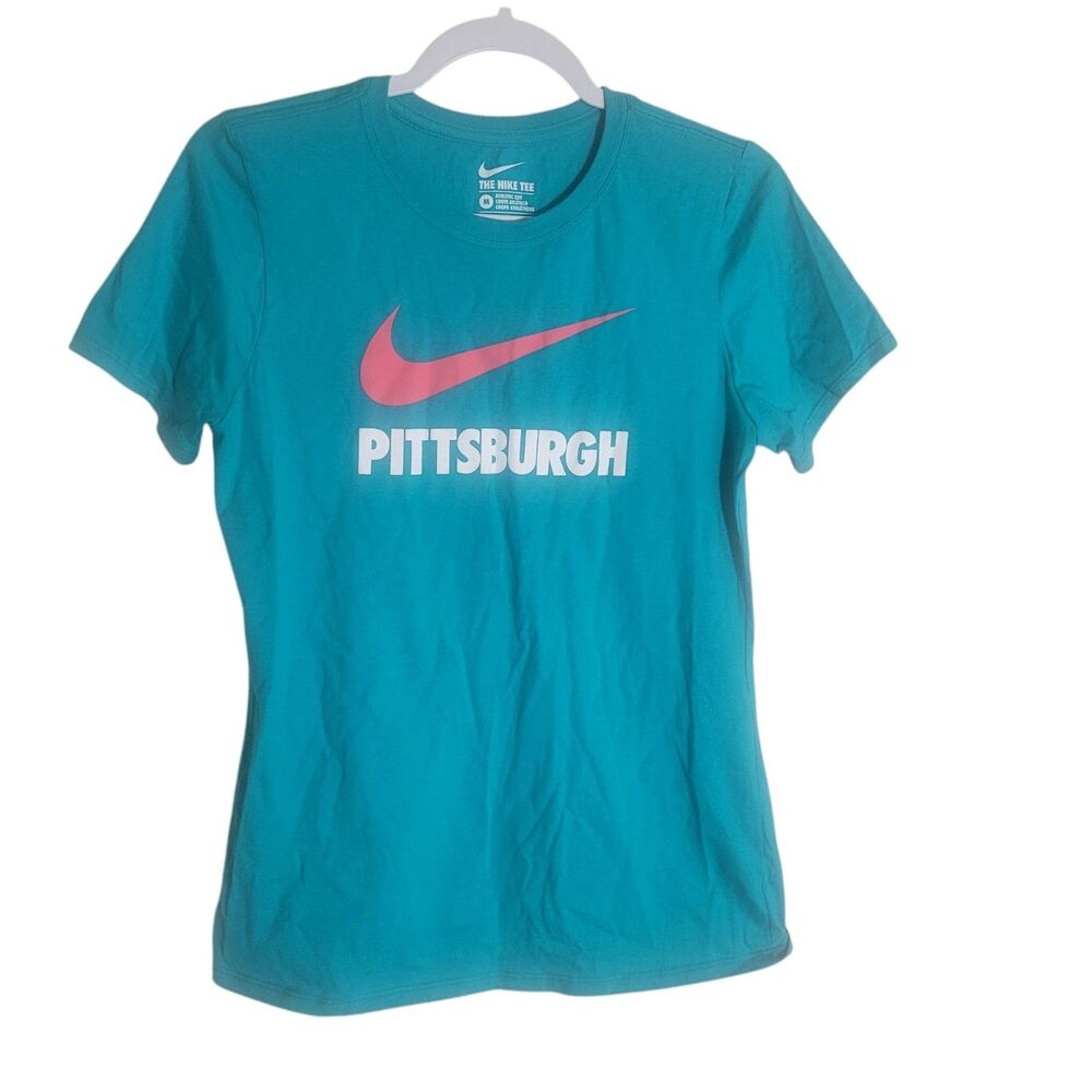 The Nike Tee Pittsburgh Athletic Cut Tee Shirt Women's Medium Blue Sports Casual